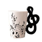 Hoomall 300ML Instrument Mug Handle Ceramic Coffe Mug Cup Musical Note Hot Mug Table Water Bottle Dinkware Kitchen Accessories - Cookinero