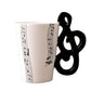 Hoomall 300ML Instrument Mug Handle Ceramic Coffe Mug Cup Musical Note Hot Mug Table Water Bottle Dinkware Kitchen Accessories - Cookinero