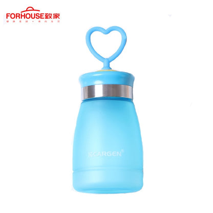 Lovely kids Water Bottle Candy Colors Sport Drinking Bottles With A Rope To Carry Leak-proof Portable for Travel Hiking Running - Cookinero