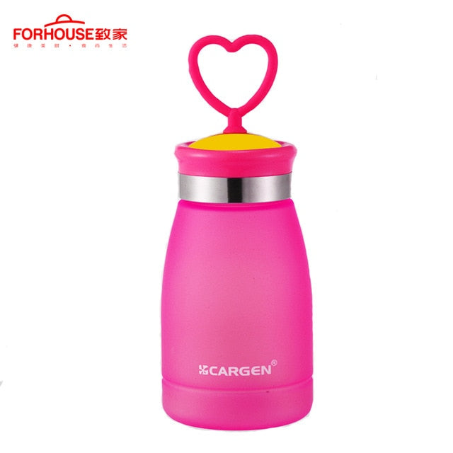 Lovely kids Water Bottle Candy Colors Sport Drinking Bottles With A Rope To Carry Leak-proof Portable for Travel Hiking Running - Cookinero