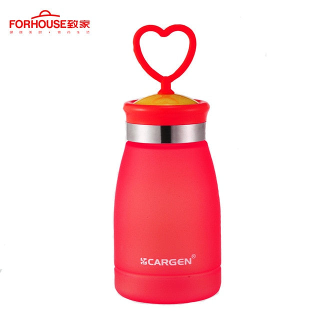 Lovely kids Water Bottle Candy Colors Sport Drinking Bottles With A Rope To Carry Leak-proof Portable for Travel Hiking Running - Cookinero